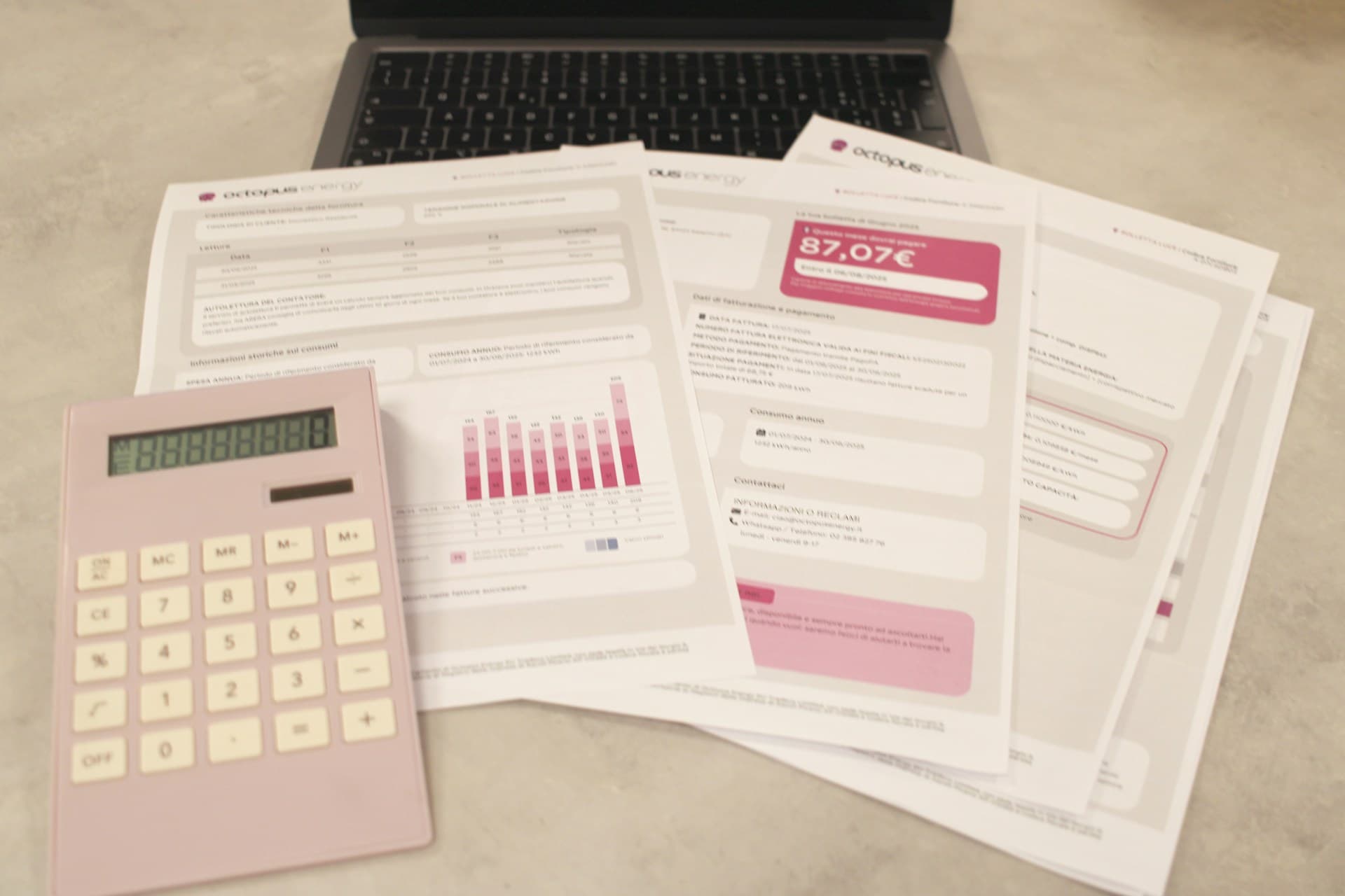 A person reviewing costs and budgets on a laptop